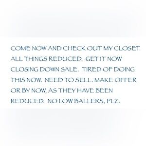 Blue Text Sale Announcement